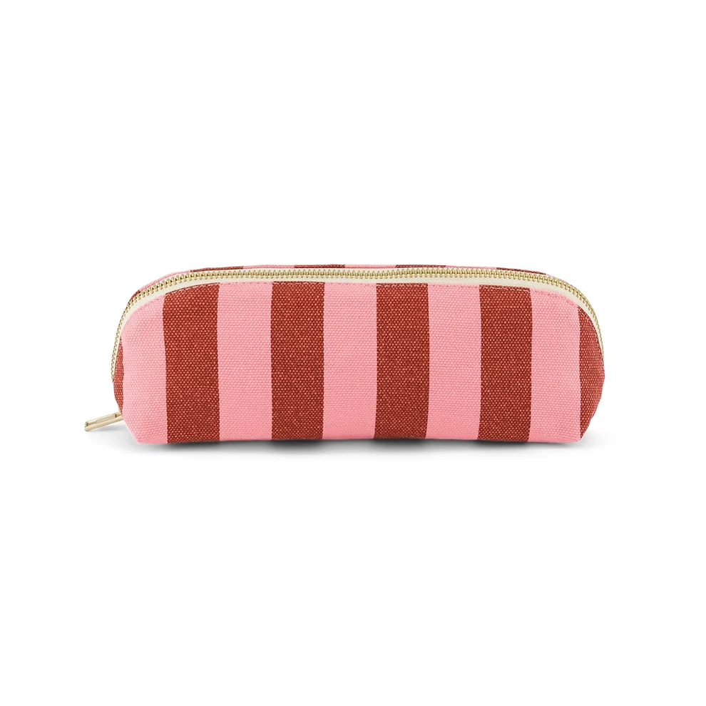 Trousse Gaston - Rayures Brick / Pink