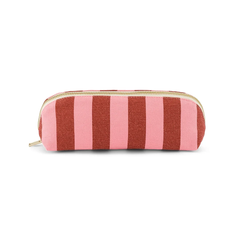 Trousse Gaston - Rayures Brick / Pink