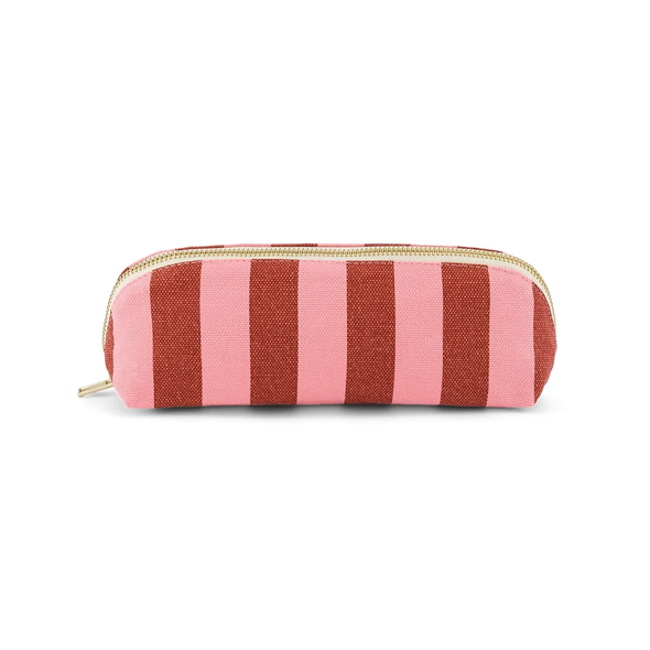 Trousse Gaston - Rayures Brick / Pink