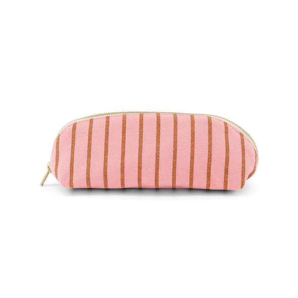 Trousse Gaston - Rayures tennis Pecan / Strawberry