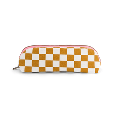 Trousse Gaston - Damier Ecru / Caramel
