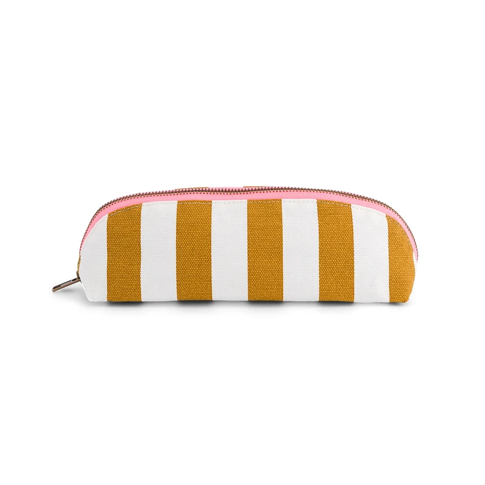 Trousse Gaston - Rayures Ecru / Caramel
