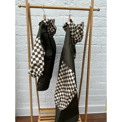Poncho long Damiers Kaki Kids