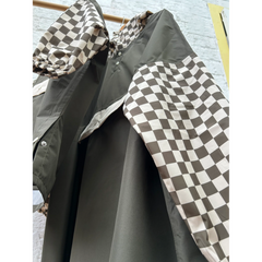Poncho long Damiers Kaki Kids