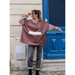 Poncho court Chocolate Zebra
