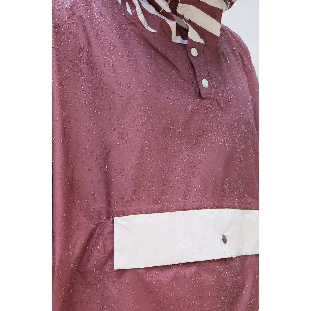 Poncho court Chocolate Zebra