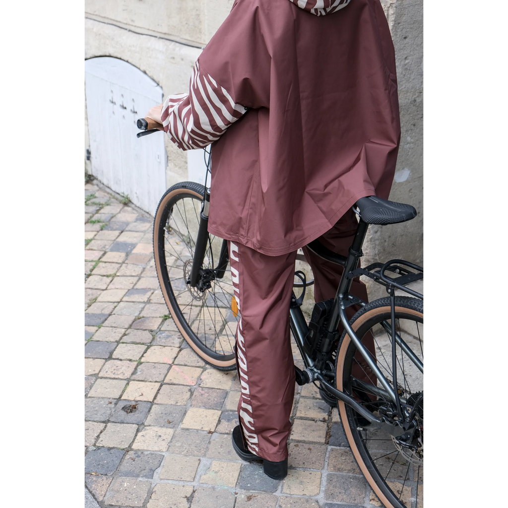Poncho court Chocolate Zebra