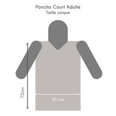 Poncho court Chocolate Zebra