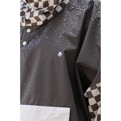 Poncho court Damier Kaki
