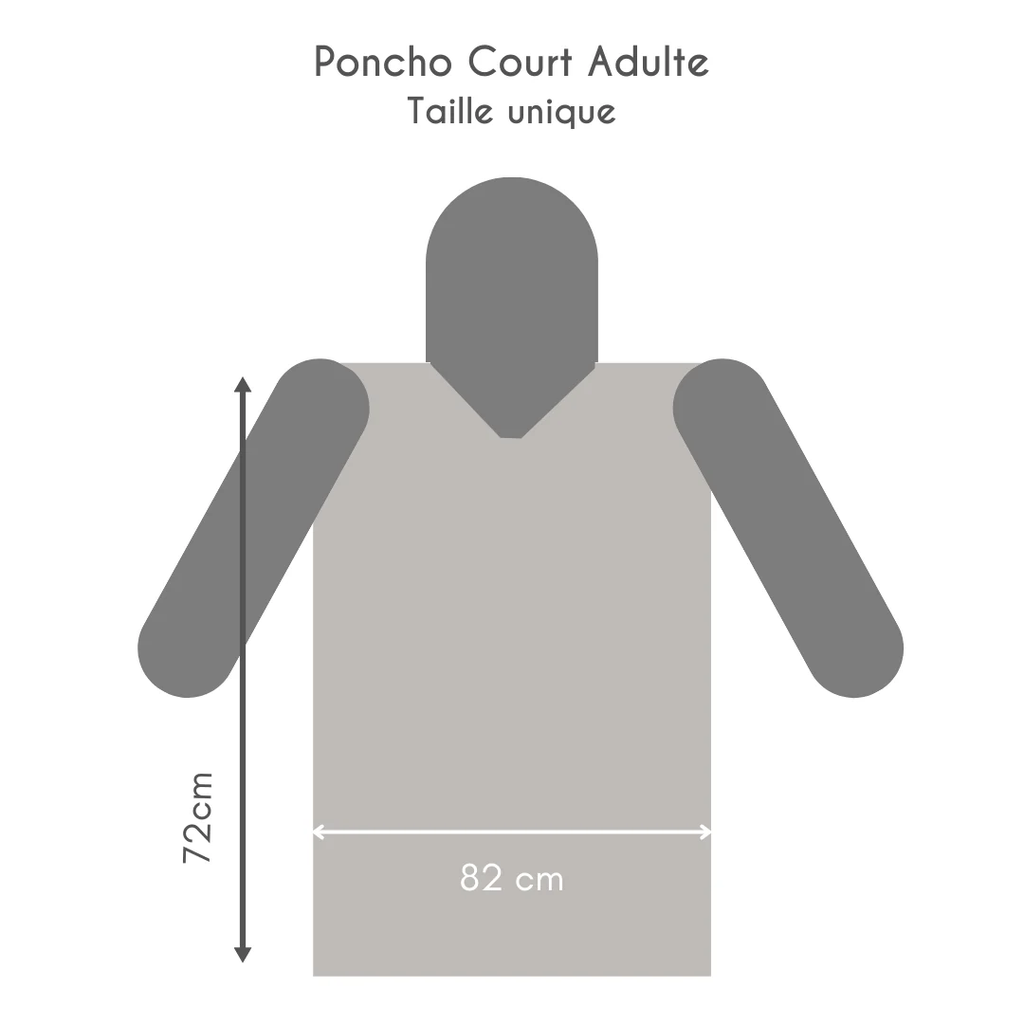 Poncho court Damier Kaki