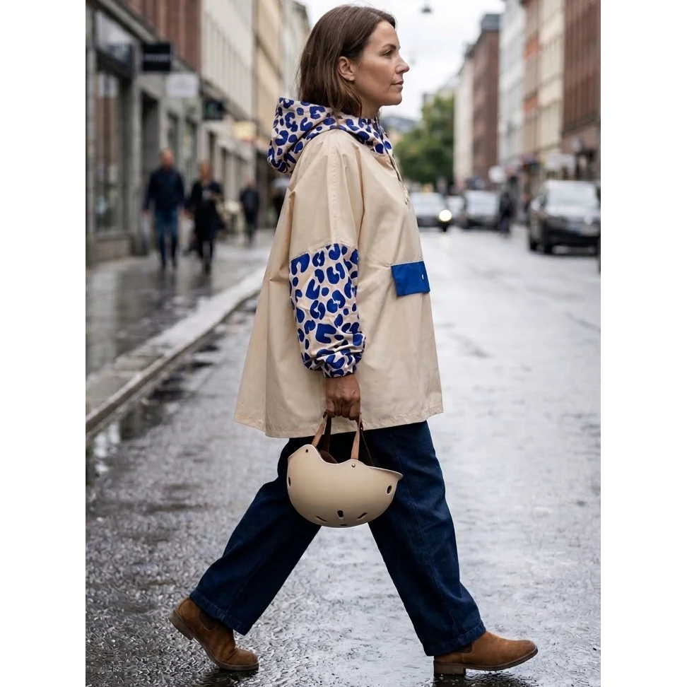 Poncho court Blue Leo