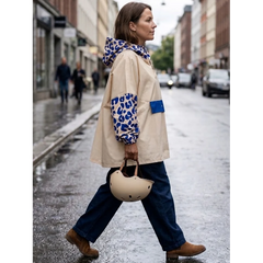 Poncho court Blue Leo