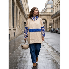 Poncho court Blue Leo