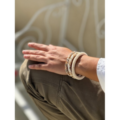 Bracelet népalais Crème