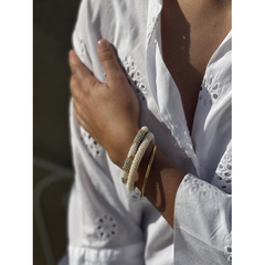 Bracelet népalais Crème