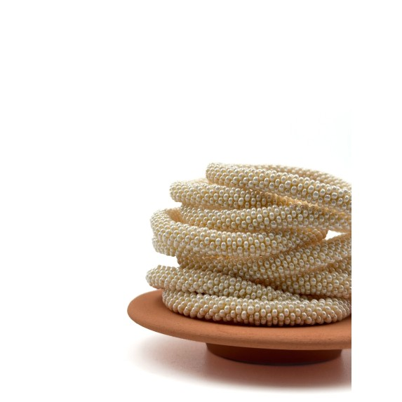 Bracelet népalais Crème