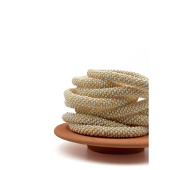Bracelet népalais Crème