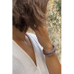 Bracelet népalais Mauve, rose, irisé