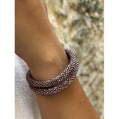Bracelet népalais Mauve, rose, irisé