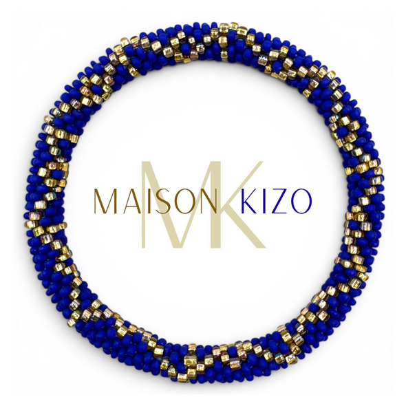 Bracelet népalais Bleu, or