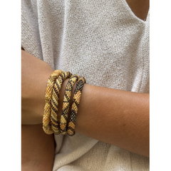 Bracelet népalais Cuivré, corail