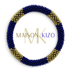 Bracelet népalais Bleu, doré