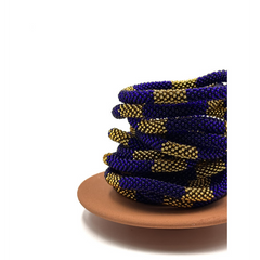 Bracelet népalais Bleu, doré