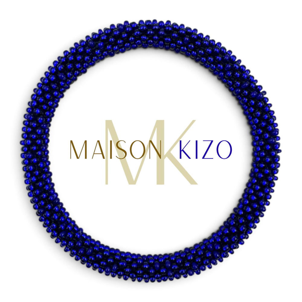 Nepalesisches Armband Rosa, Blau, Gold