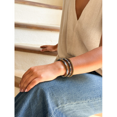Nepalesisches Armband Rosa, Blau, Gold