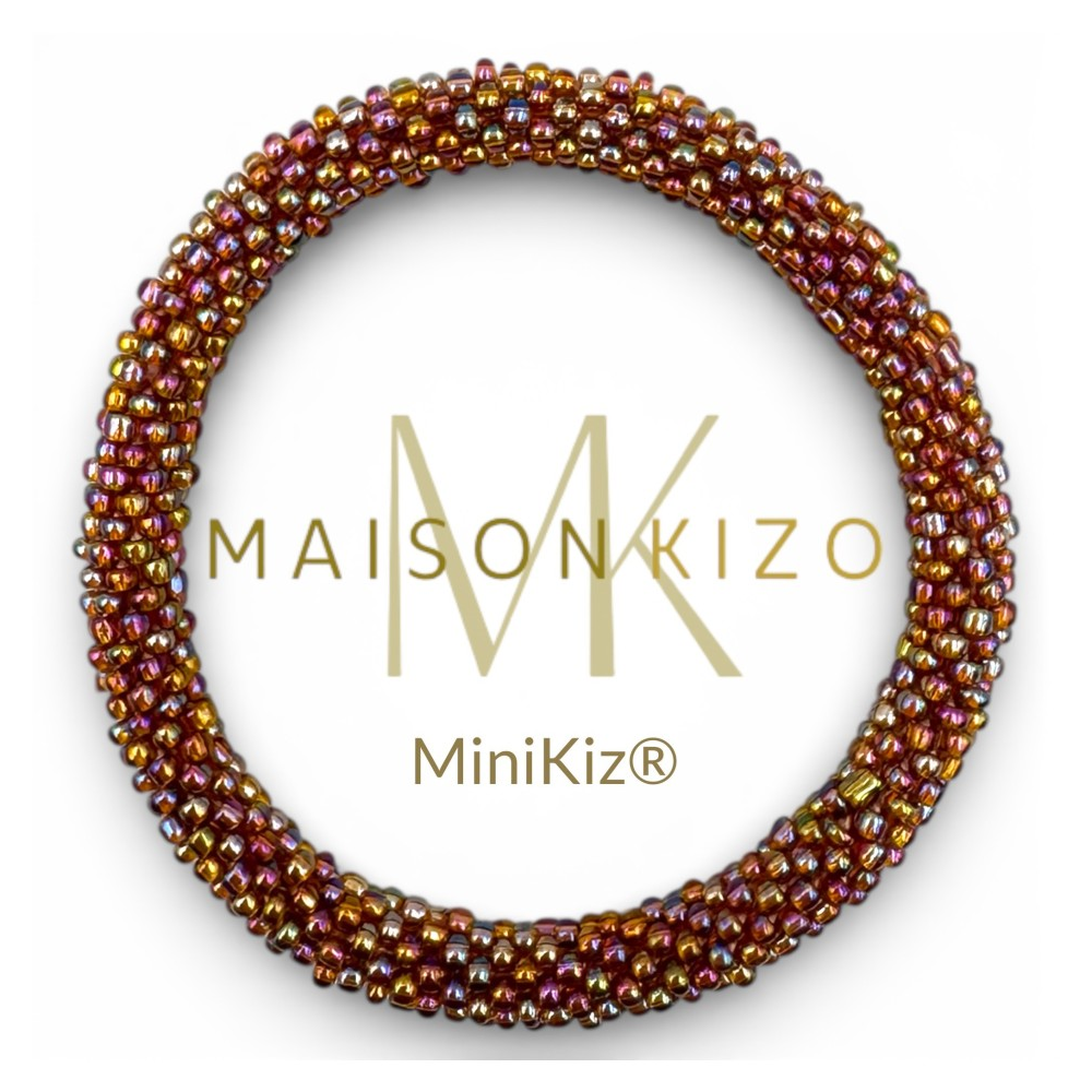 Mini Bracelet népalais Corail rainbow