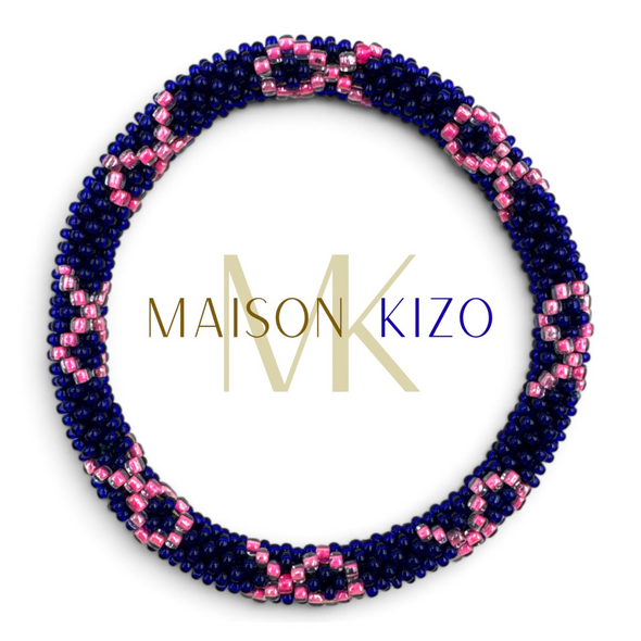 Bracelet népalais Octobre Rose - Bleu - Edition limitée