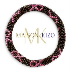 Bracelet népalais Octobre Rose - Chocolat - Edition limitée