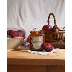 Bougie parfumée artisanale cire végétale - Prune Noire & Rhubarbe