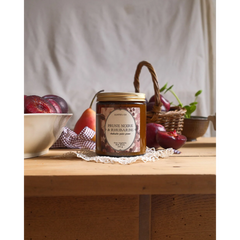 Bougie parfumée artisanale cire végétale - Prune Noire & Rhubarbe