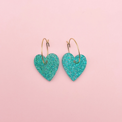 Créoles Coeur Pailletés