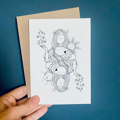 Carte de voeux - Signes du zodiac - Gémeaux