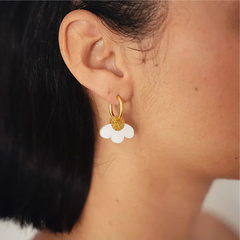 Boucles d'oreilles Créoles Daisies