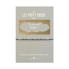 Bracelet code morse à gratter "Tu vas être Papi !"