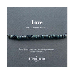 Bracelet homme code morse "Love"