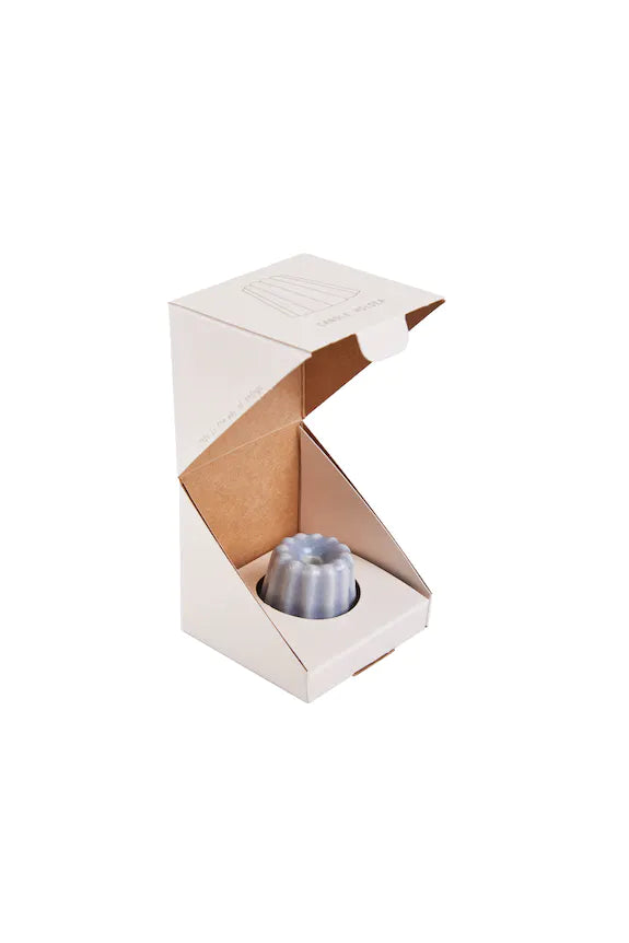 Bougeoir porcelaine - Gris bleuté