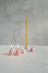 Bougeoir porcelaine - Rose