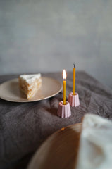 Bougeoir porcelaine - Rose
