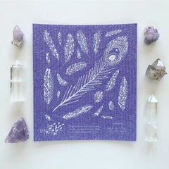 Essuie-tout écologique "Magie des plumes" violet