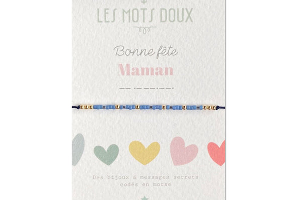 Bracelet code morse "Bonne fête MAMAN"