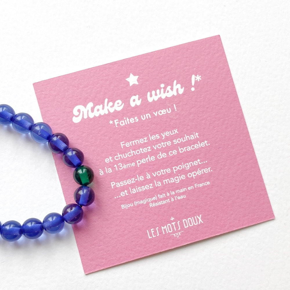 Bracelet "Make a Wish" Bleu