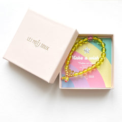 Bracelet "Make a Wish" Jaune
