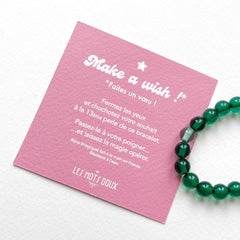 Bracelet "Make a Wish" Vert Foncé