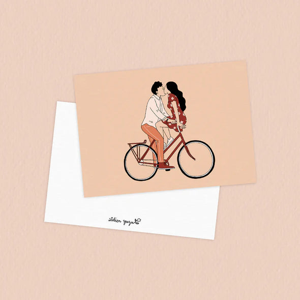 Carte postale Lovers bike
