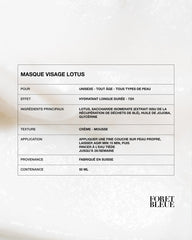Masque visage lotus