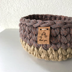 Moyen panier paillettes taupe